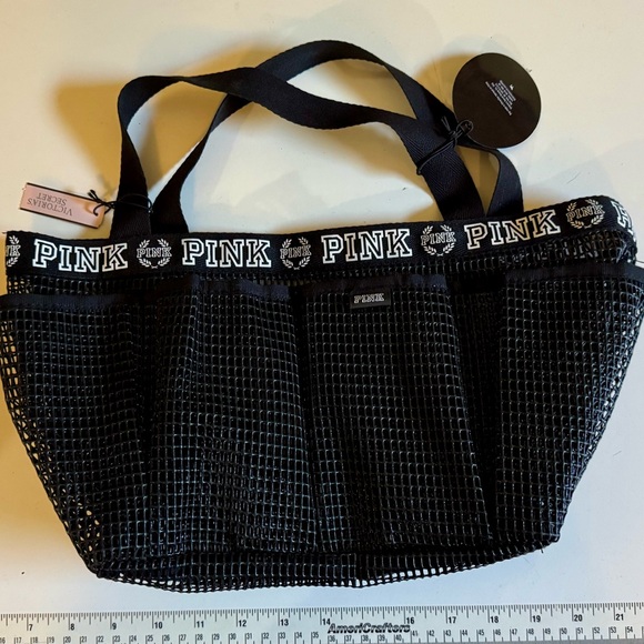 Victoria's Secret PINK Black Mesh Tote - Picture 4 of 6